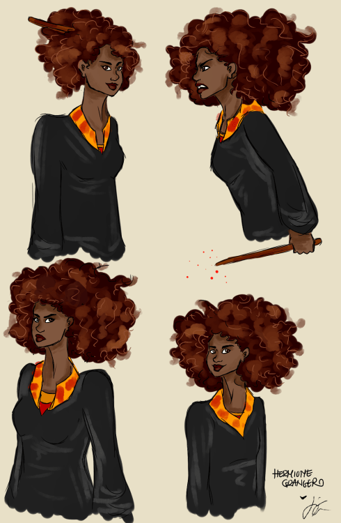 Desenho Hermione Granger negra: Hermione Granger, cabelo natural e representatividade