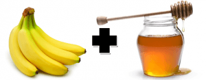 Hidratação caseira de banana com mel