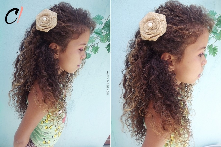 Inspirações de penteados para cabelo cacheado infantil