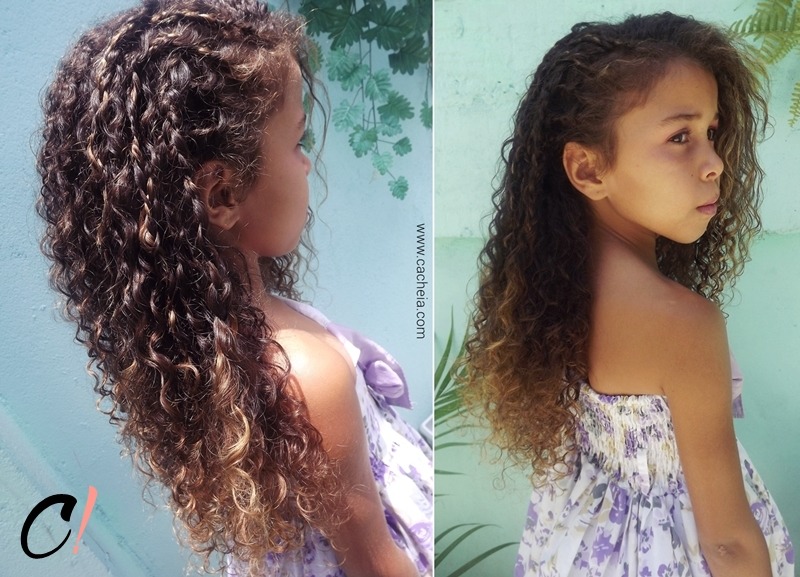 PENTEADO PARA ESCOLA SIMPLES E FÁCIL - PENTEADO INFANTIL PARA CABELOS  CACHEADOS 