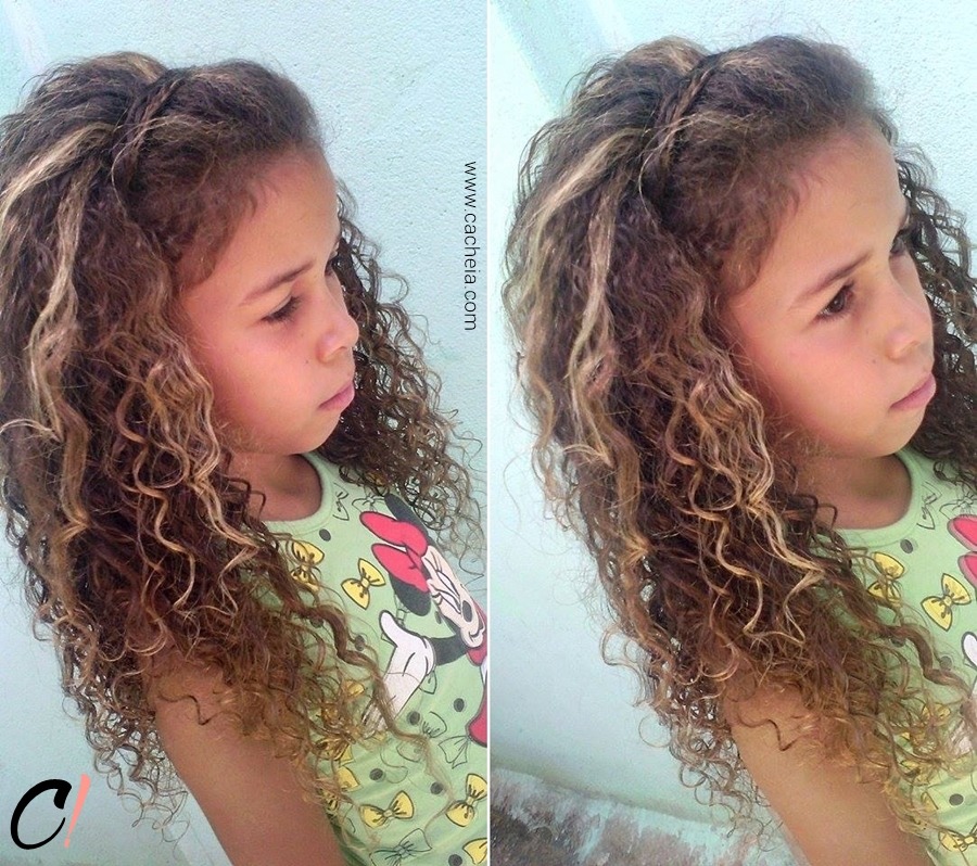 PENTEADO INFANTIL PARA CABELOS CACHEADOS - SIMPLES COM TRANÇAS 