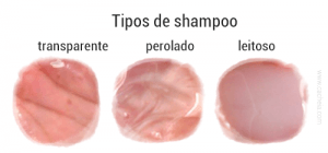 tipos de shampoo perolado leitoso transparente
