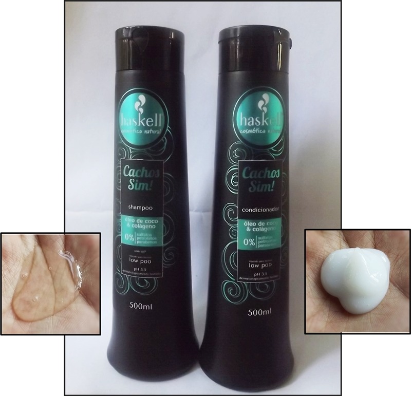 linha cachos sim! haskell shampoo e condicionador haskell cachos sim
