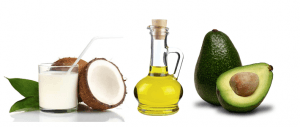 Nutrição com leite de coco, abacate e azeite de oliva