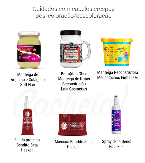 produtos para cabelos crespos coloridos low poo
