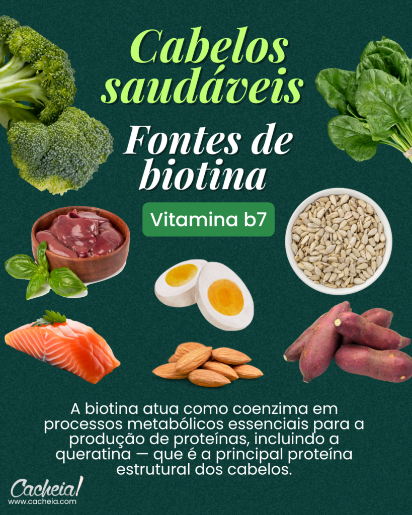 Fontes de biotina para cabelo: como adquirir vitamina B7 pela alimentação