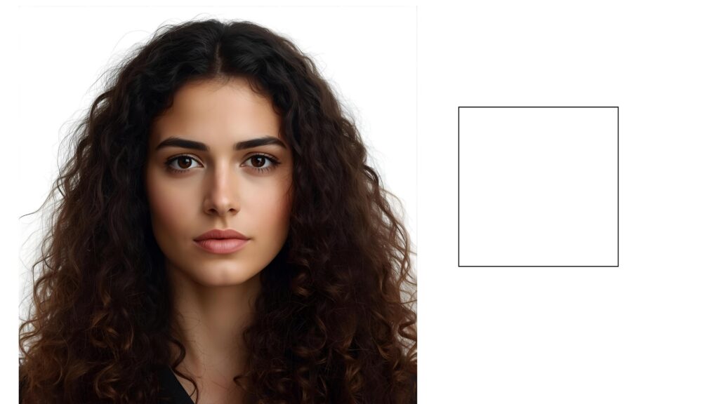 Corte visagista em cabelos cacheados: exemplo de rosto quadrado, mulher com cabelo ondulado e rosto quadrado