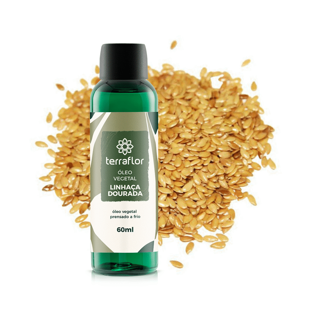 Óleo de linhaça para cabelos cacheados